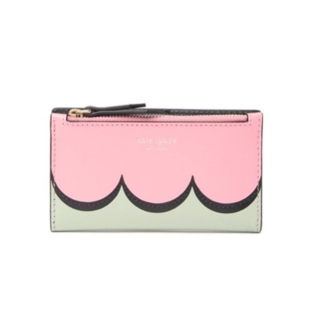 ♠️ Kate Spade Intarsia Scallop Slim Bifold Wallet